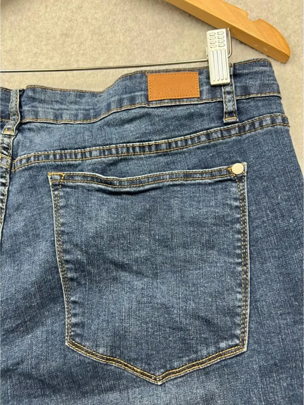 Judy Blue Cropped Fit Frayed Hem Jeans High Rise Stretch Womens Plus Size 3XL